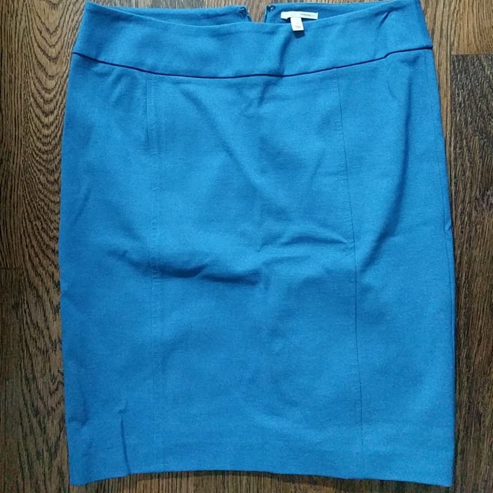 Blue pencil skirt
